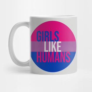 Girls Like Humans - Bisexual Pride Flag Mug